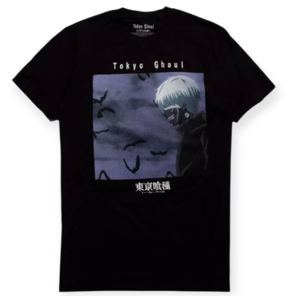 FUNIMATION BLACK Tokyo Ghoul Ken Kaneki & Bats T-Shirt SZ.M EUC